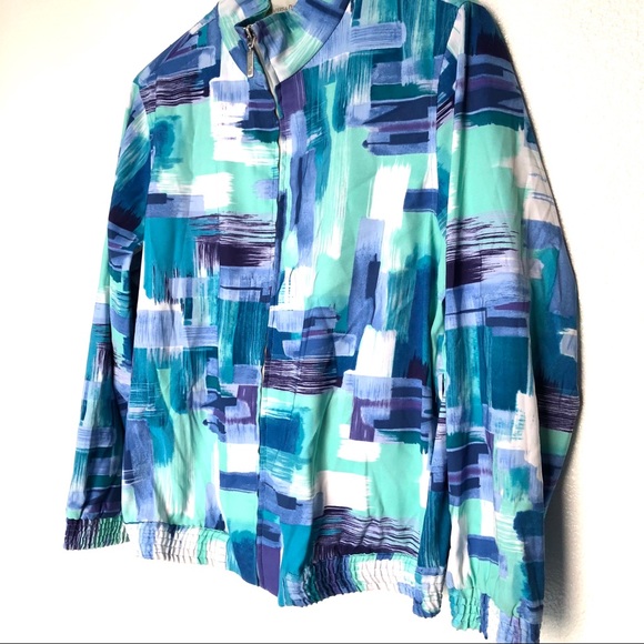 Vintage 80’s Abstract Jacket Stranger Things - Picture 3 of 5